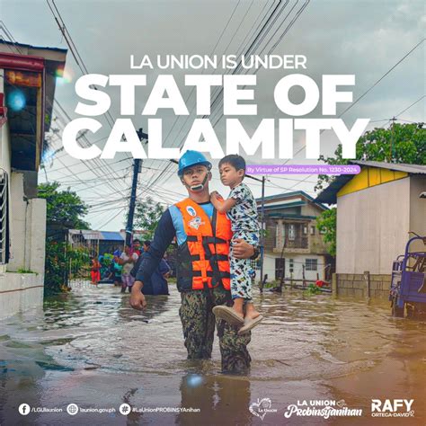 rapture la union|State of calamity declared in La Union province .